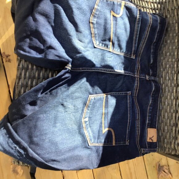 American Eagle Size 18 Skinny Dark Blue Jean - Picture 4 of 5